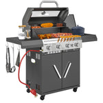 4+1 Burner Gas Bbq With Clear Lid