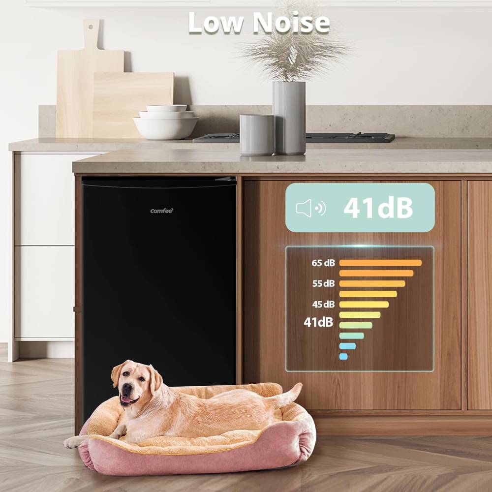 60 Litre Adjustable Thermostat Reversible Door Freestanding Under Counter 48cm Upright Freezer