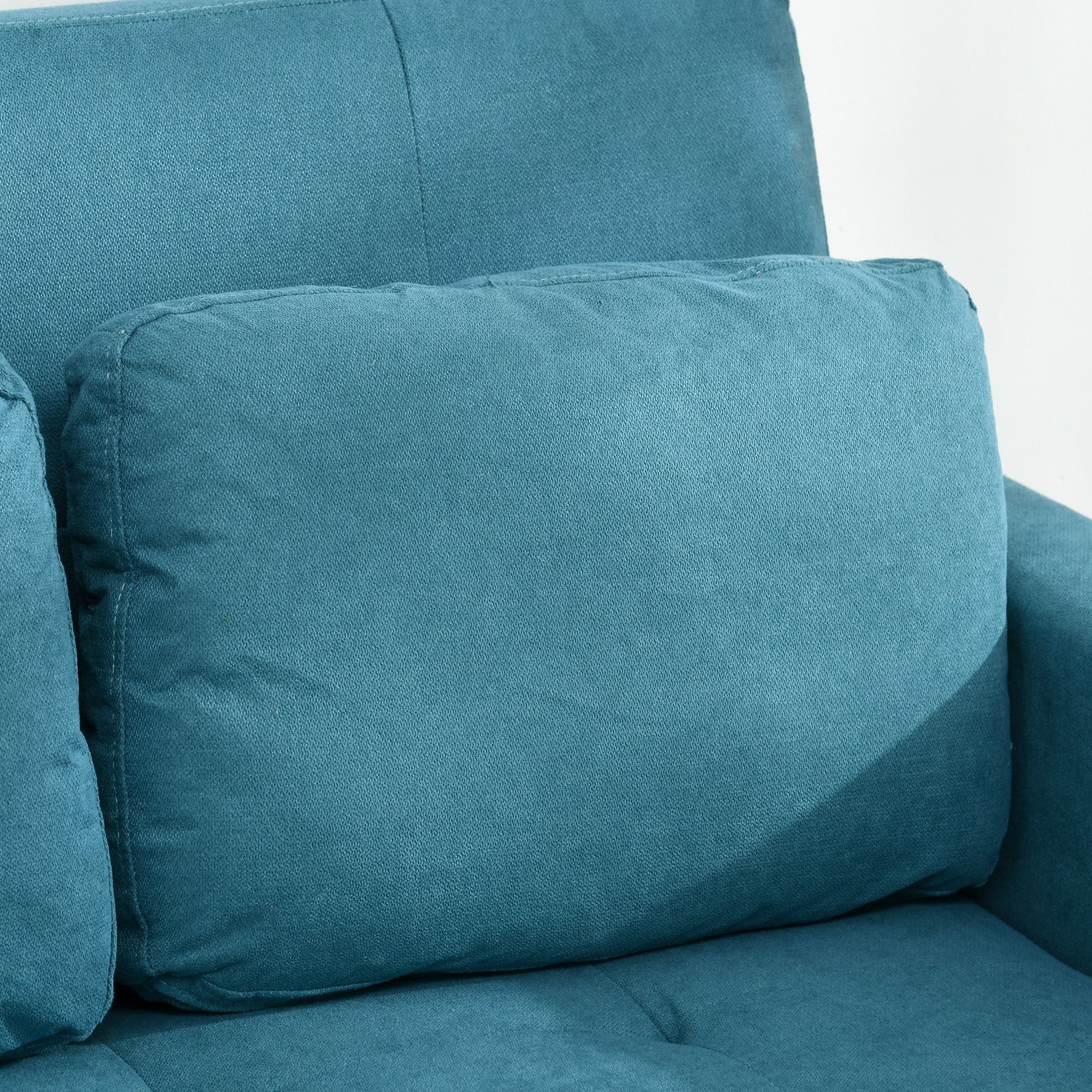 2 Seater Sofa Bed Convertible Bed Settee With Cushions | One Size | Blue