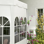 3.9m Outdoor Gazebo Canopy Party Tent With 6 Removable Walls | White
