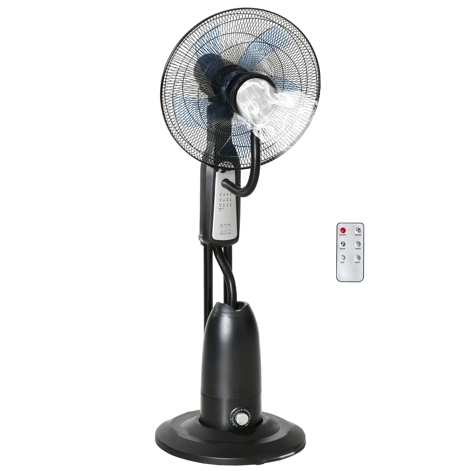 18" Pedestal Fan With Water Mist Spray, 2.8l Tank