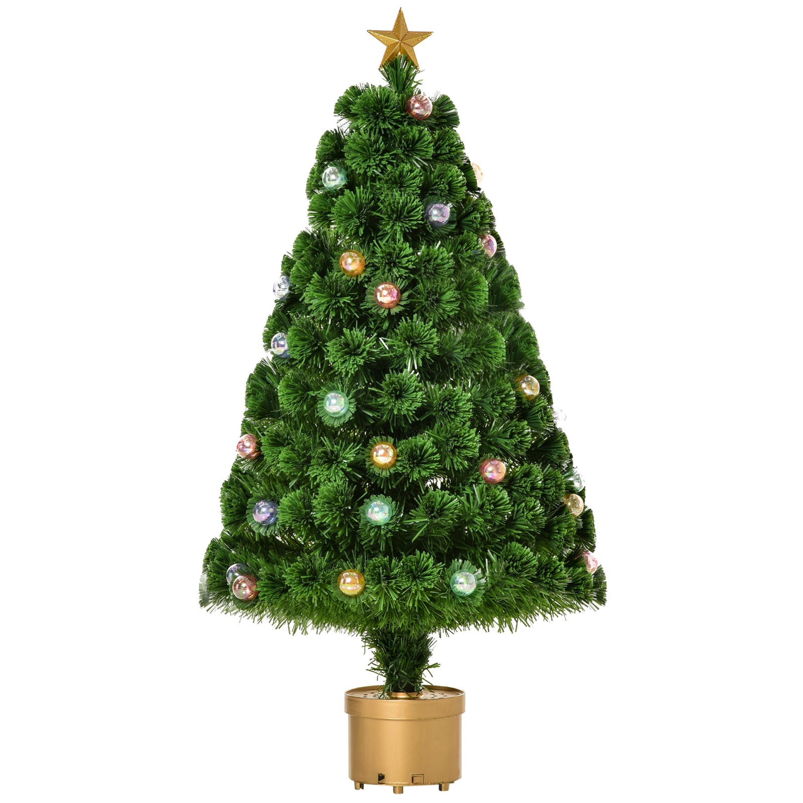 3/4/5ft Prelit Christmas Tree Fiber Optic Home | 4ft | Green