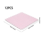 12pcs Interlocking Foam Play Mats For Kids – Soft, 30cm X 30cm Puzzle Floor Tiles | Pink