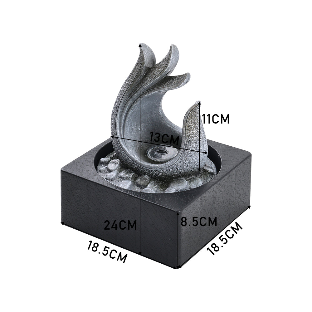 Tabletop Resin Water Fountain With Led Light