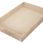 Wood Shallow Wooden Plinth Tray | Large | Brown