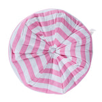 Striped Pleated Round Floor Cushion | 40cm x 40cm | Pink