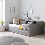 Tyler Guest Bed And Trundle With Spring Mattresses | Single | Grey