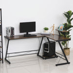 L Shaped Home Office Desk, Shelf & Cpu Stand