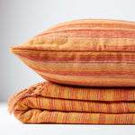 Bed Sofa Throw Cotton Chenille Tie Dye | 220cm x 240cm | Orange