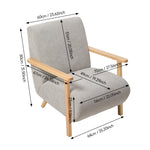 Chenille Upholstered Armchair | Grey