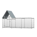 Pawhut Walk In Chicken Run Large Outdoor Chicken Cage Coop W/ Cover 3 X 1 X 1.7m