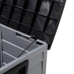 290l Waterproof Large Plastic Garden Storage Box With Wheels | Black