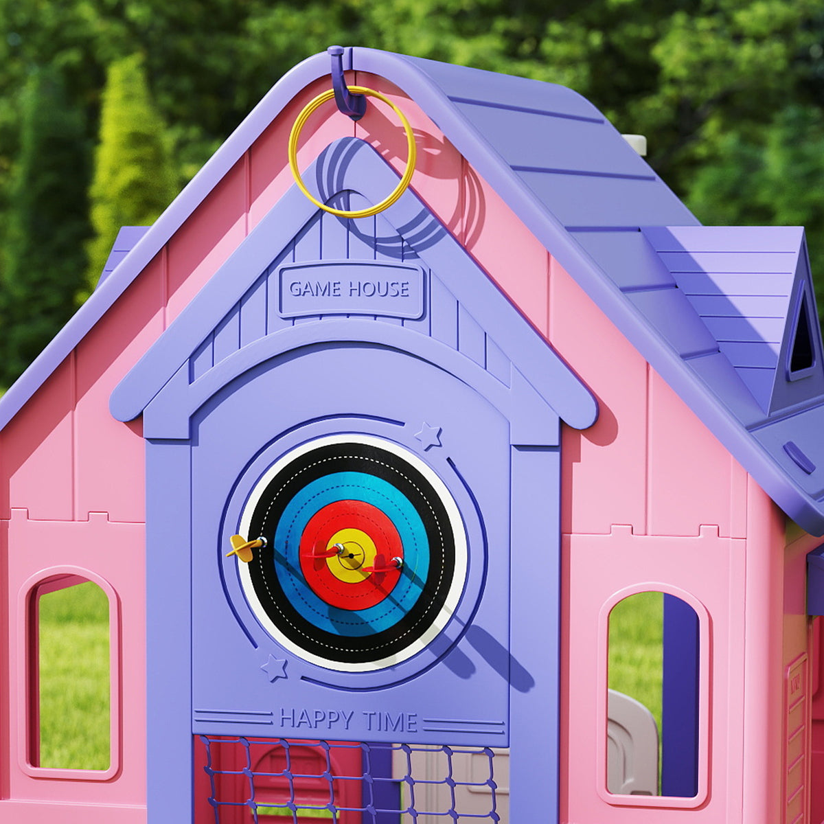 AIYAPLAY Playhouse For Kids Outdoor Indoor, 5 In 1 Garden House