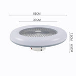 55cm Ceiling Fan With 5 Acrylic Blades & Dimmable Led Light Adjustable Speed Quiet Fan With Remote Control | Grey