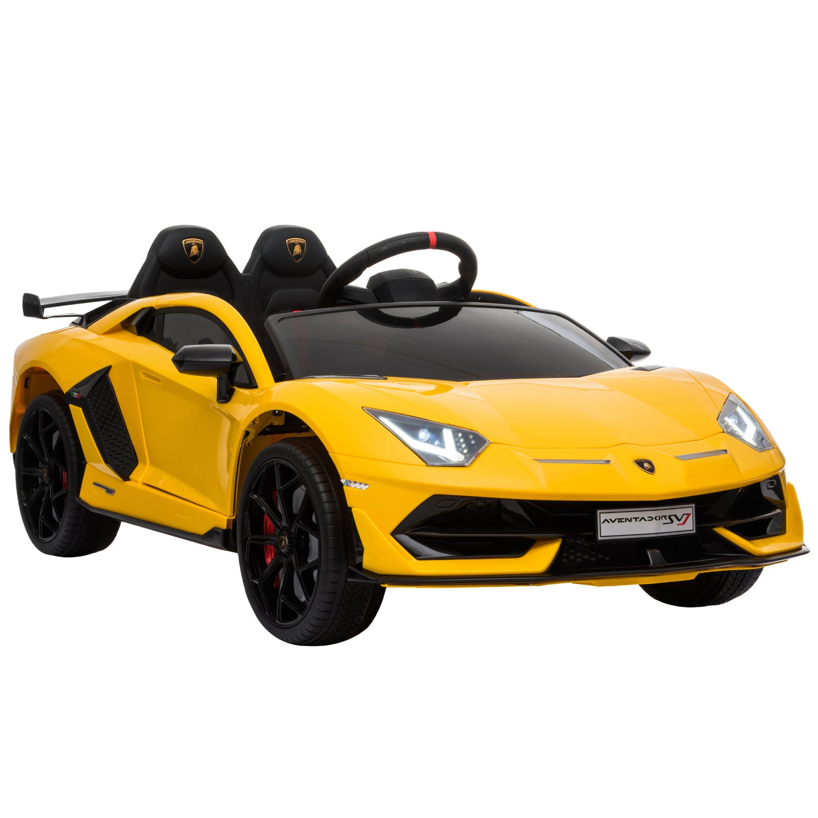 Lamborghini Svj 12v Ride-on Car W/ Lights Music Remote 3-8 Yrs | Yellow