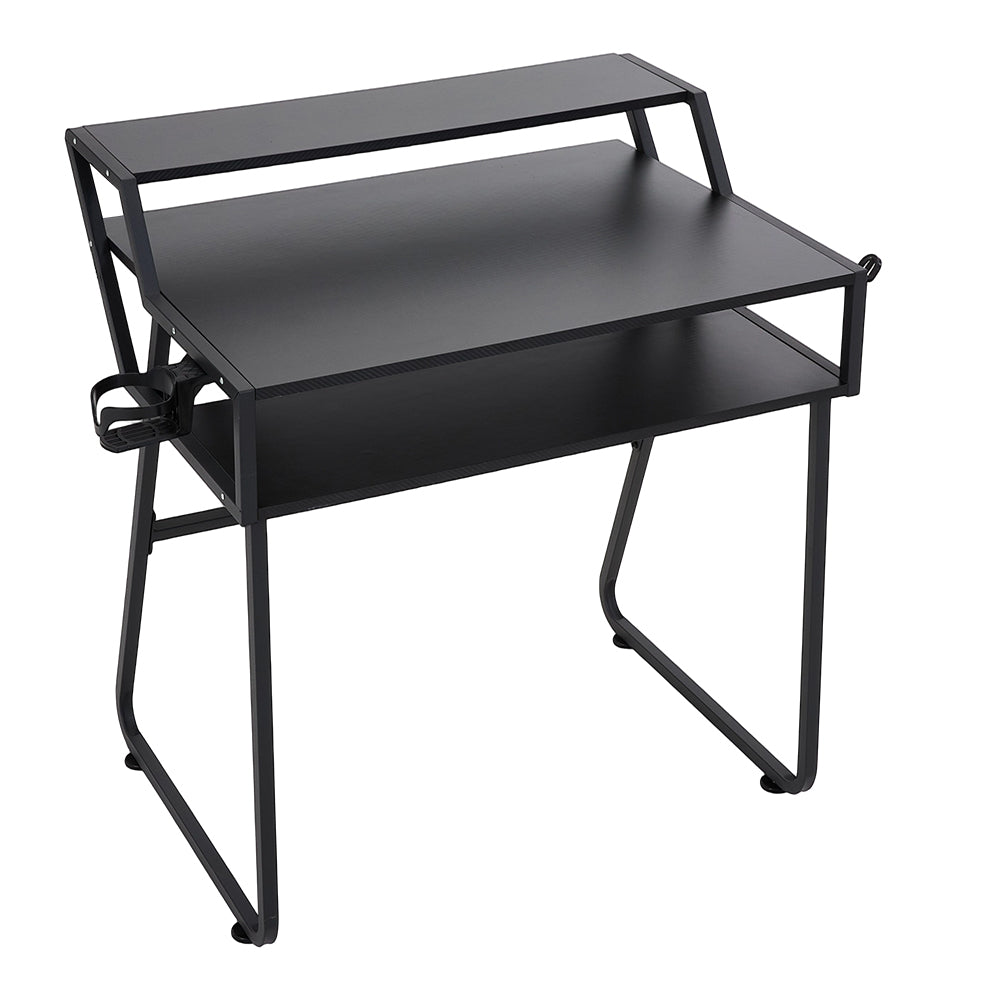 80cm W Gaming Desk With Cup Holder & Headphone Hook Sturdy Computer Table For Gamers