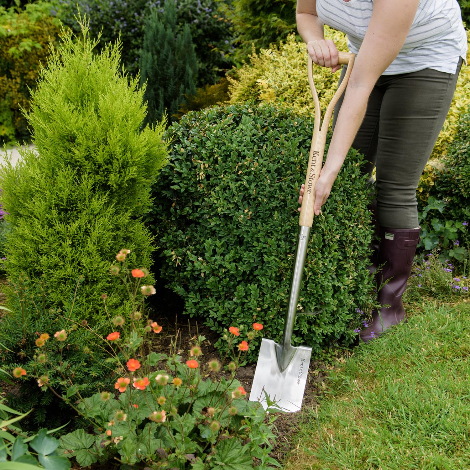 Stainless Steel Border Spade Rust Resistant Fsc For Gardening | Silver