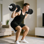 2-in-1 Adjustable Dumbbells Set, Dumbbells Set | 20kg | Grey