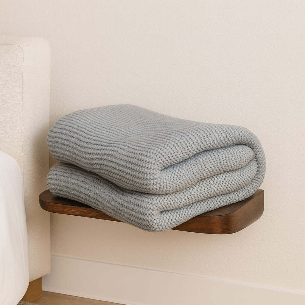 Double Knitted Throw | Light Blue