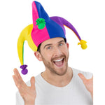 Neon Rainbow Jester Hat