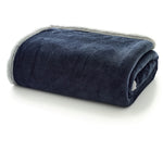 Hazelwood Sherpa Fleece Throw - 150cm x 200cm | 150cm x 200cm | Navy
