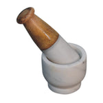 Marble Pestle & Mortar | Small | Brown & White