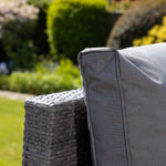 Della Grey Sectional Rattan Corner Sofa + Stool | One Size | Light Grey