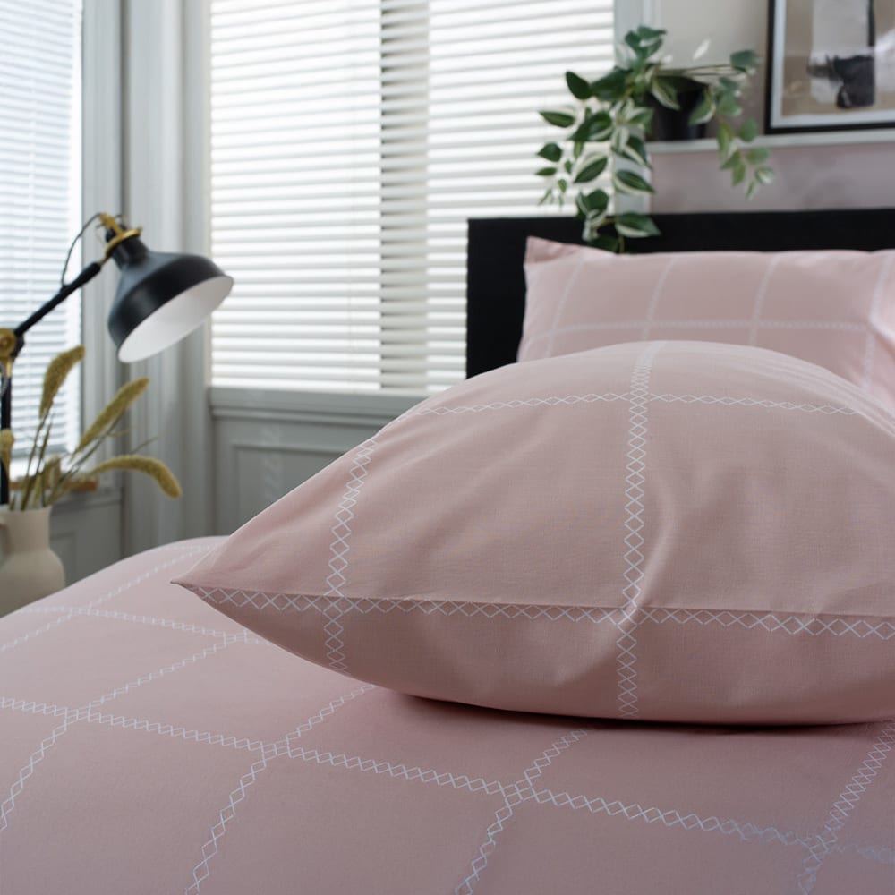 Crossley Heath 100% Cotton Duvet Set – Classic Comfort, Everyday Luxury | Double | Rose