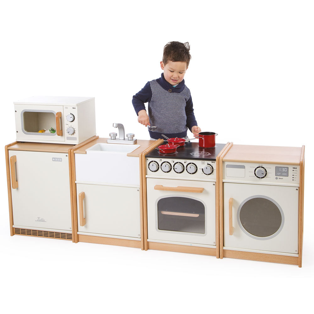Tidlo Wooden Education Cooker, Features Clicking Dials, 54cm Tall