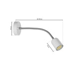 Maxi Wall Lamp 1xgu10 High Quality Hand Made Scandi Style Wall Light Stylish Subtle And Fully Adjustable | White