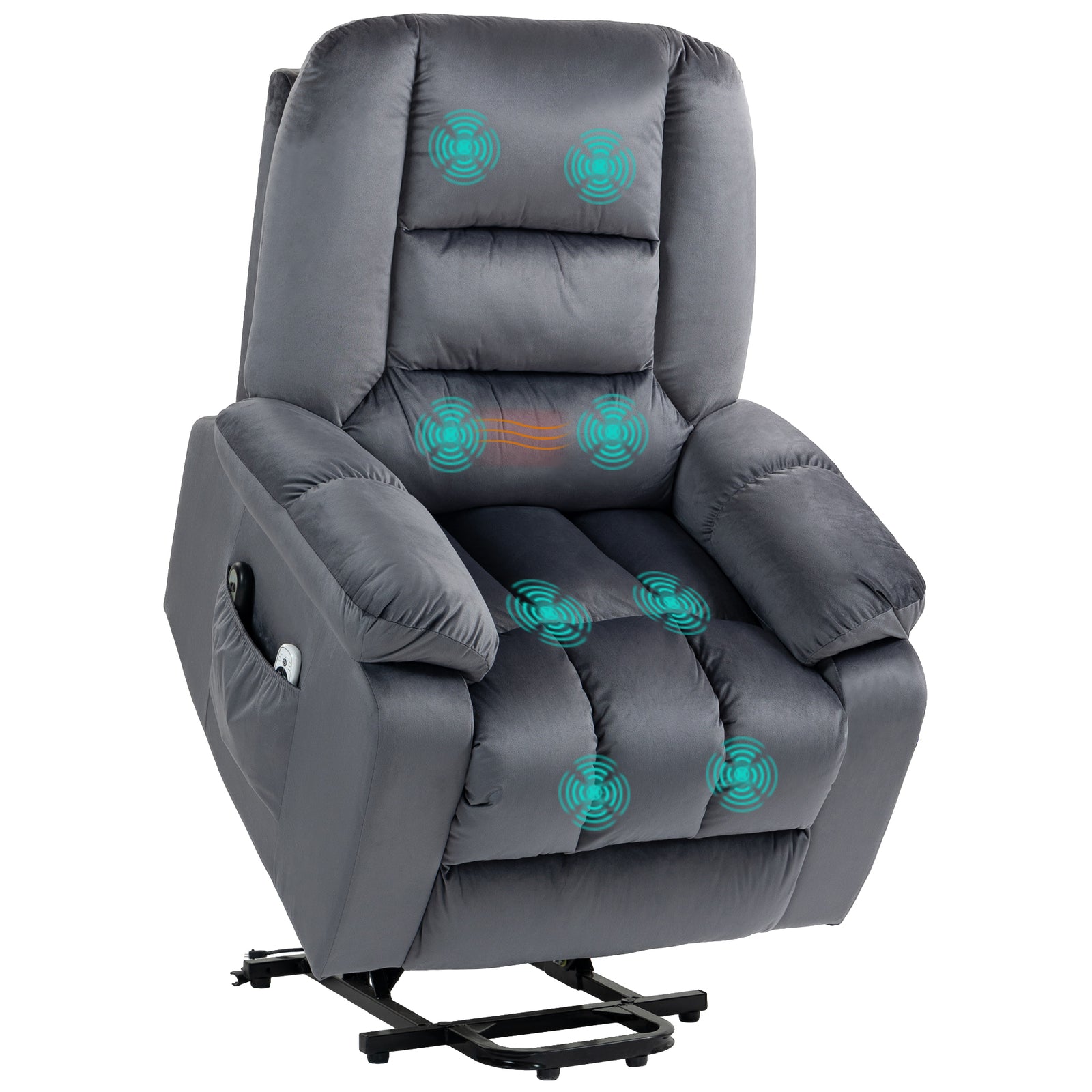 Lift Chair W/ Vibration Massage Heat Assembly | Gray