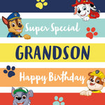 Paw Patrol Grandson Birthday Card Official Product