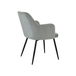 San Diego Marble Top Dining Table With Charlotte Velvet Chairs | Grey