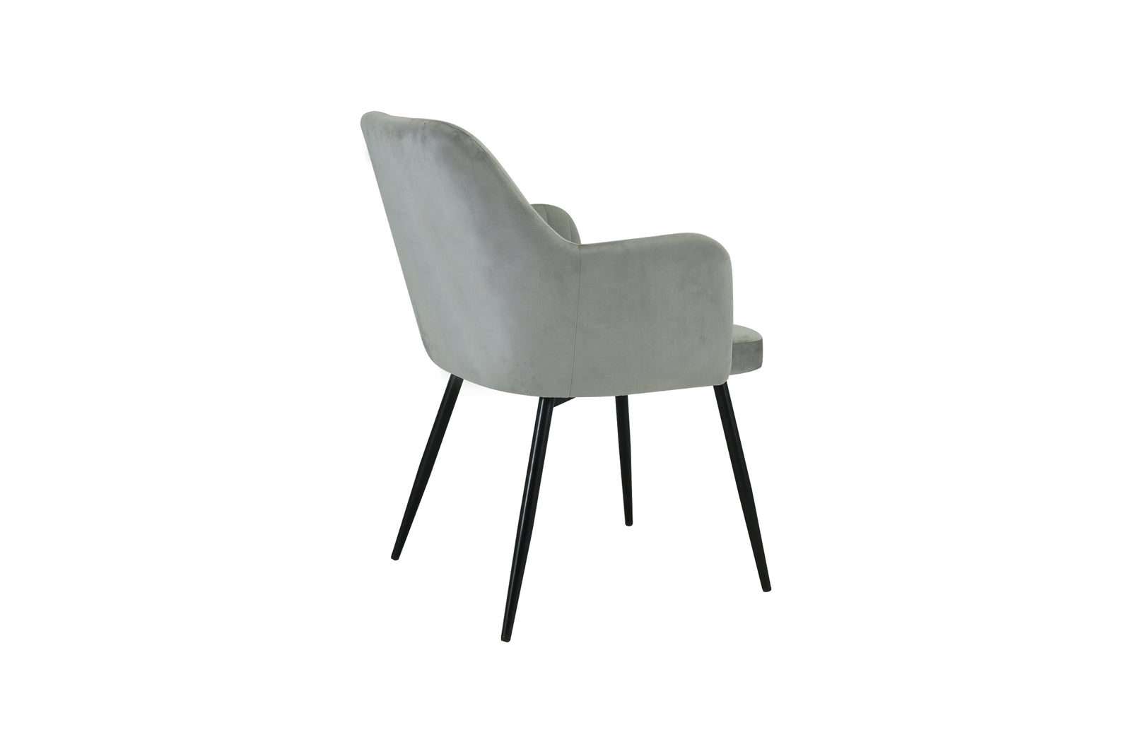 San Diego Marble Top Dining Table With Charlotte Velvet Chairs | Grey