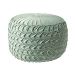 Grace Pleated Velvet Pouffe | 50cm x 35cm | Green