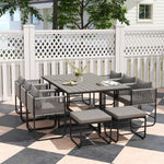 Rattan Dining Set, Garden Table & Chair Sets Space-saving