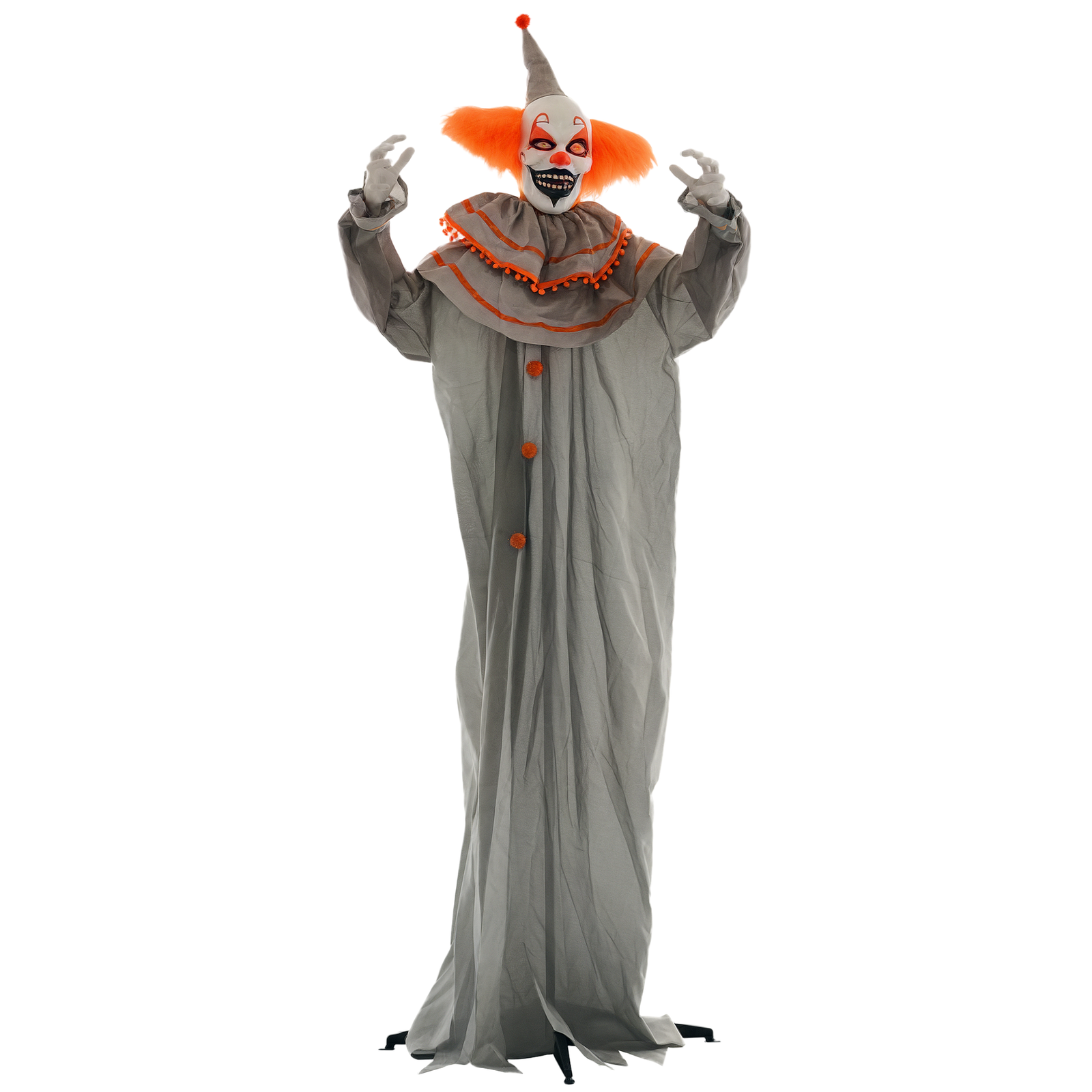 Halloween Clown Animatronic Prop With Light Up Eyes, For Indoor Outdoor