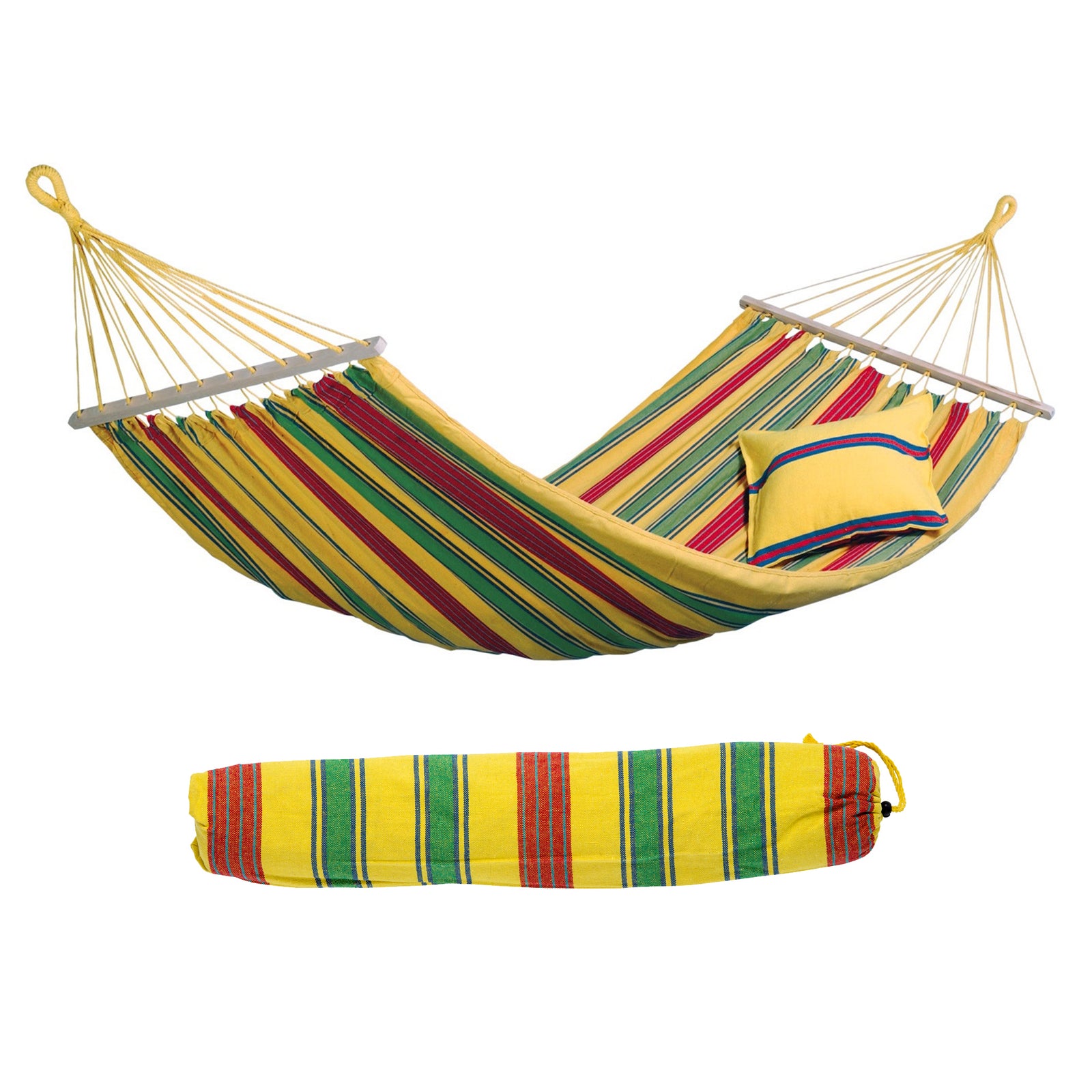 Amazonas Aruba Post Perfect Single Spreader Bar Hammock Hanging Set Vanillia