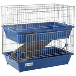 2-tier Small Animal Cage For Rabbit Ferret Chinchilla W/ Ramp Food Dish