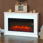 1000w/2000w Inset Electric Fire And Mantel Reach Up To 30 M², White