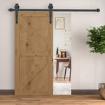 Sliding Wood Barn Door Track System Kit Hardware Set