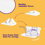 Petlicity Radiator Bed For Cats With Faux Fur Fleece Cover And Foldable Frame