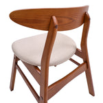 Set of 2 Linen Upholstered Dining Chair With Wooden Frame Modern Accent Chair