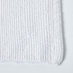 Ribbed Cotton Spa Style Bath Mat | 50cm x 100cm | White
