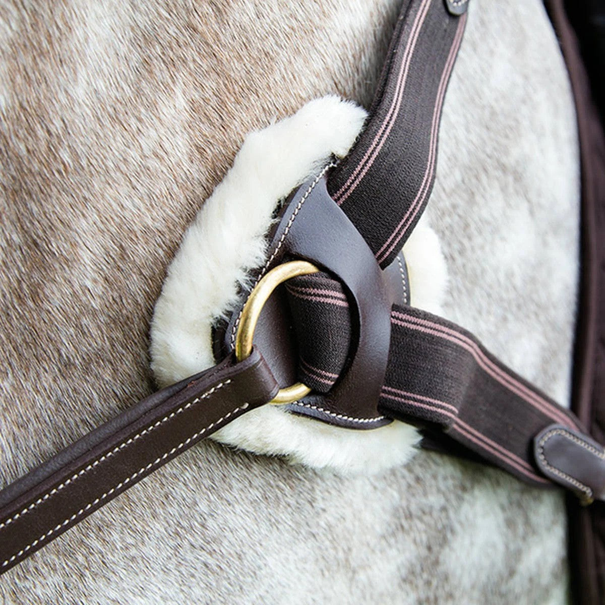Sheepskin Horse Breastplate Pads Set (pack Of 3) | One Size | White