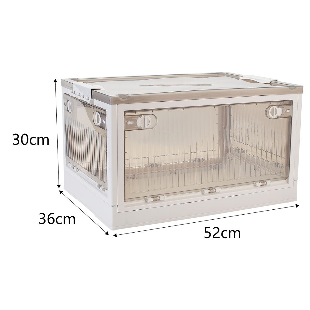 Transparent Folding Storage Box With Wheels