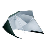 7-ft Beach Parasol With Side Panels | Dark Green
