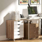 Mobile Filing Cabinet 5/7 Drawer File Cabinet With Wheels | Medium | Yellow