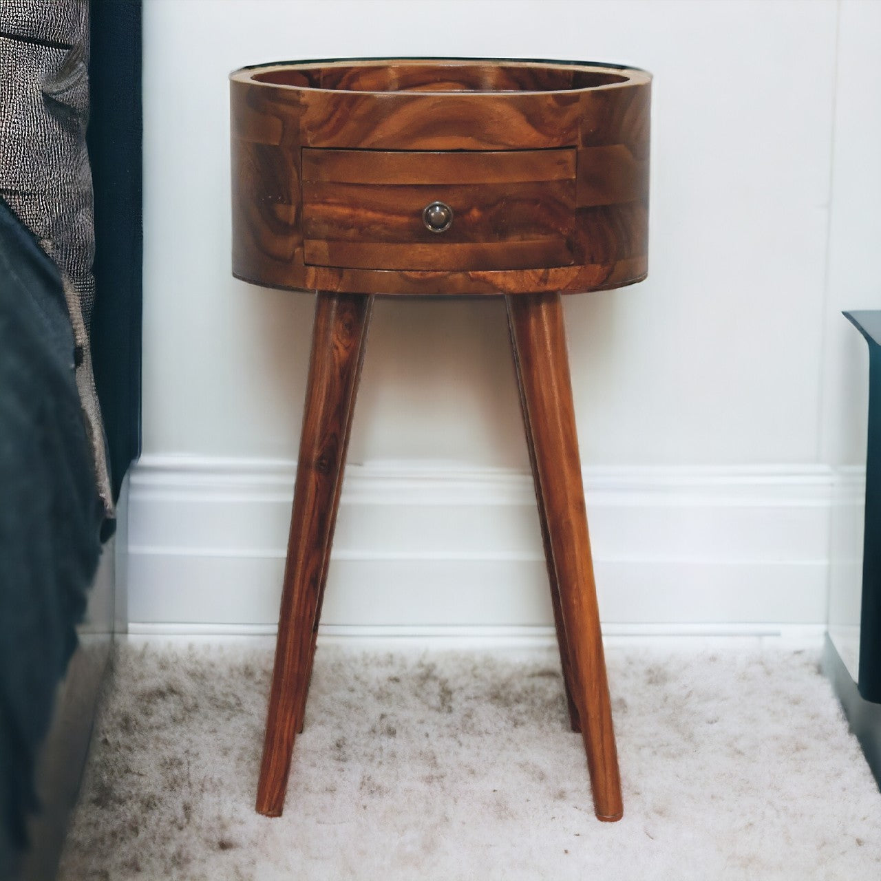 Solid Wood Alina Honey Bedside