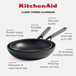 KitchenAid Cookware Forged Aluminium 2 Piece Frying Pan Set